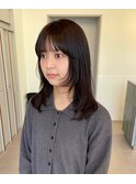 イメチェン/ピンクベージュ/アンブレラカラー/前髪/矢場町