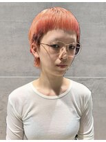 イラカ(elaka)&nbsp;ピンクオレンジ×ウルフショート