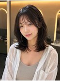 結べるレイヤーカット/ラテグレージュ/韓国巻き/前髪/大宮