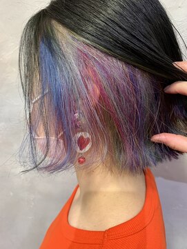 ロア 福岡天神本店(LORE) インナーカラー /レインボー/nana