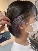 ロア 福岡天神本店(LORE)&nbsp;３色ミックスインナーカラー/ボブ/nana