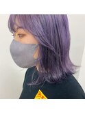 ラベンダーパープル　ブリーチカラー  ダブルカラー　福岡　今泉
