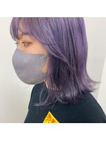 キー(kii)&nbsp;ラベンダーパープル　ブリーチカラー  ダブルカラー　福岡　今泉