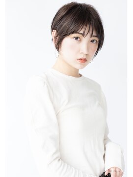 マッシュアンドマッシュアヴェダ ららぽーと福岡店(mash&mash AVEDA) 【シースルーバング】丸みボブ　20代30代40代　ララポート福岡