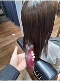 インナーカラー(ピンク)&髪質改善(縮毛矯正なし)