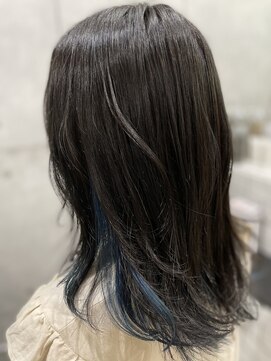 ネウィ 池袋(newi) ブルーアッシュ/インナーカラー/ソフトウルフ/アッシュブラック