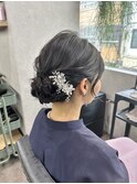 【立川CRES吉岡俊】ヘアセット　シニヨンアレンジ　結婚式ヘア