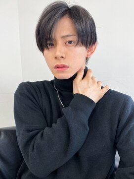 ソア 渋谷(soar) 小顔韓国ヘア/センターパート/メンズパーマ/黒髪/ツーブロック