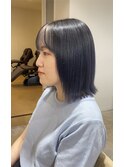 前髪/マチルダボブ/ピンクベージュ/インナーグレージュ/ブルー