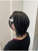 【お呼ばれやイベントに♪】　ショートウルフヘアアレンジ