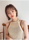 似合わせ小顔ボブ×ベージュカラー デザインカラー