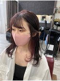 切りっぱなしボブ/美髪/ピンクブラウン[池袋/髪質改善]