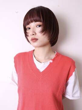 ヨファヘアー 岡本店(YOFA hair) 似合わせ姫カットワンカールシアーカラーショートボブ0501