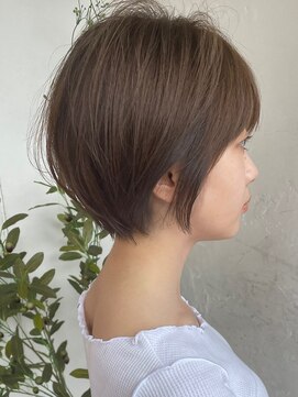 トレヘアー 京都 烏丸(tRe hair) ショートボブ アッシュベージュ
