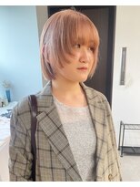 ニコフクオカヘアーメイク(NIKO Fukuoka Hair Make)&nbsp;《NIKO》ハイトーンカラー.ベージュカラー.顔まわりレイヤーボブ