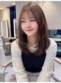レイヤーカット/韓国ヘア/ブラウンカラー