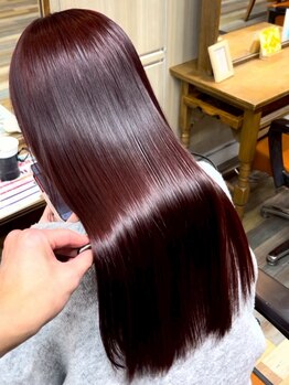 ラヴィエール(LAVIERE by R-EVOLUT)の写真/〈カット＋髪質改善縮毛矯正¥10980〉かける度ツヤが増すストレートで艶髪美人に近づく◎【柏/柏駅】