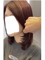 ハーティーモトヤワタ(hearty MOTOYAWATA)&nbsp;ツヤ感たっぷりまとまるレイヤー×派手にならない暖色カラー