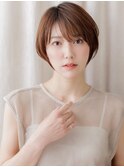 大人美人似合わせカット耳掛け小顔丸みショートY上尾30代40代