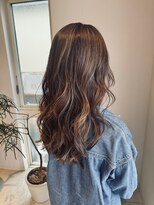 リノア 鵠沼海岸(LINOA)&nbsp;大人ガーリー　ダークアッシュ　ミディアムレイヤーカット