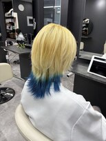 ホワイト 梅田(white) 【メンズ】ホワイトブロンド×裾カラー>