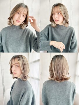 ラピス 銀座blue店(Lapis) 《30代～大人透明感》白髪ぼかしハイライト＋艶カラー[銀座]