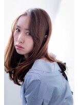 ヘアーアートシフォン 池袋西口店(Hair art chiffon)&nbsp;モーブカラーのワイドバングで大人かわいいくびれミディ