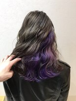 ダブル(W) グレージュ×インナーviolet