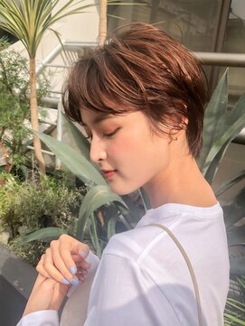 シエナ 渋谷(Siena) Siena 耳掛けショート×オレンジベージュ