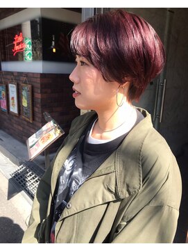 フロート 小阪店(float) ラベンダーカラー_クールショート　ピンクグレージュ　ボブルフ