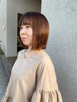 トップヘアーヒルズ 安城(TOP HAIR HILLS)&nbsp;切りっぱなし大人ボブ/ニュアンスカラー/前髪パーマ