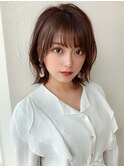 大人かわいい 小顔ボブ ひし形シルエット グレージュKI