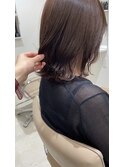 切りっぱなしandピンクベージュ