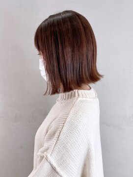 アルバム 池袋(ALBUM) ブラウンボブ_くびれヘアビタミンカラーメルティカラー_ba366381