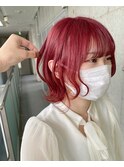 #ガルボ#ハイトーン#ブリーチ#髪カリスマ#チェリーレッド