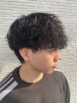 ミオ ゾーン(Mio'' ZONE) 東大阪長瀬メンズ専門美容室ZONE波巻きマッシュパーマ