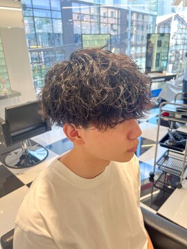 オーシャントーキョー(OCEAN TOKYO) メンズ刈り上げ波巻マッシュ黒髪