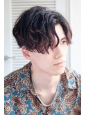 MEN’SHAIRセンターパート波巻きパーマヘア