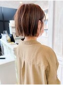 福山20代30代40代人気キャアリーぱつんと切りっぱなし外ハネボブ
