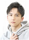 短髪アップバング刈り上げメンズショートスパイキー