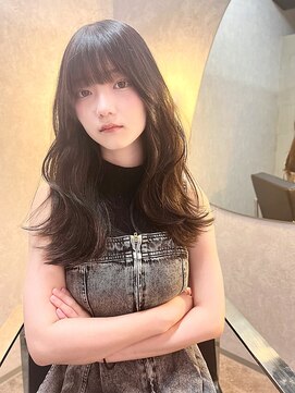 クプラ(Qpula) 【qpula 城慎太郎】レイヤーカット＋ウェーブヘア＋艶色ブラウン