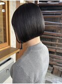 ミニボブ切りっぱなしボブ丸みボブ内巻き"