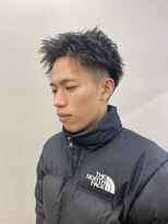 アレス バイ シカ 神戸三宮元町店(ALLES by Cica)&nbsp;スーツ短髪ツーブロック束感黒髪シークレットパーマ流行