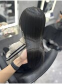 美髪縮毛矯正/黒髪/フェミニンロング