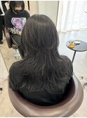 王道美髪黒髪ロングウルフ 【広島/本通】