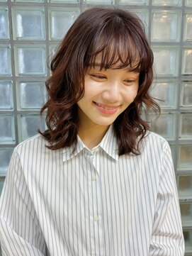 ガーデン 銀座(GARDEN) デジタルパーマ チェリーブラウン イメチェン 垢抜けヘア