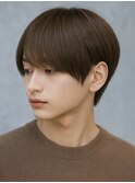 韓国風マッシュウルフ茶髪ナチュラルスタイル
