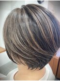 白髪ぼかし30代40代50代60代伊丹大人ショート大人ボブ