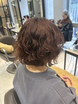 ネオリーブギンザ 銀座店(Neolive GINZA) ボブパーマヘア ピンクブラウンカラー (銀座)