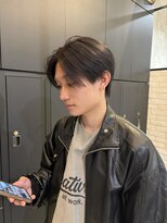 ザ シー 海老名(The C) メンズカット/センターパート/ダークバイオレットカラー